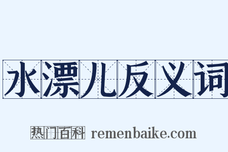 水漂儿反义词是什么意思的图片